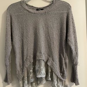 Grey sheer sweater